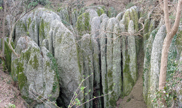 Erosioni a candela nel gesso