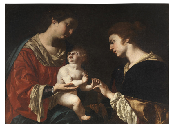  Paolo Finoglio, Matrimonio mistico di Santa Caterina, 1635 ca., olio su tela cm. 90 x 119