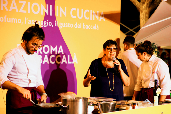 Show-cooking a Roma Baccalà (Ph. Maurizio Ceccaioni)