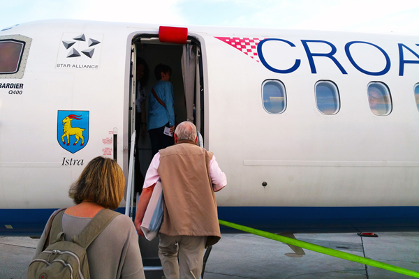 Imbarco passeggeri aeroporto di Spalato