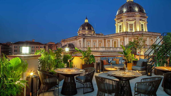  Il rooftop dell'Hotel Major sulla Basilica di Santa Maria Maggiore